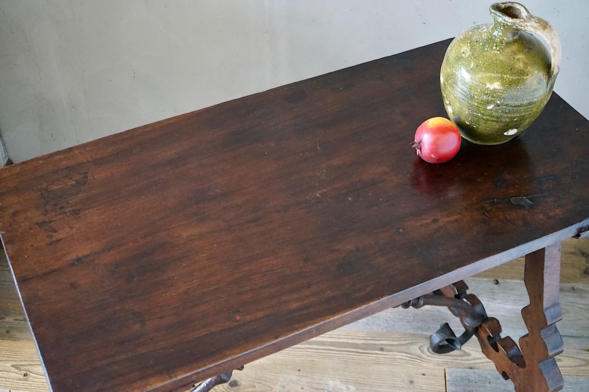 Italian Walnut Trestle Table
