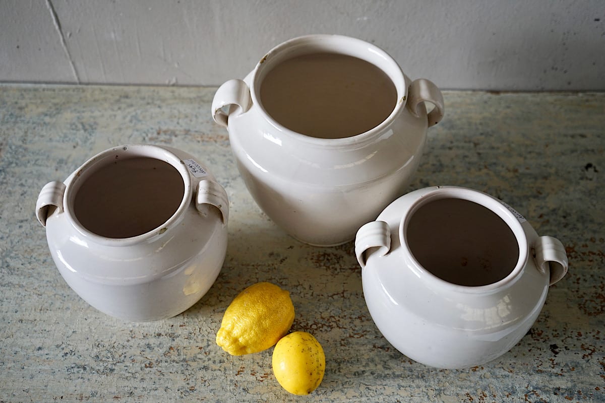 White French Confit Pots