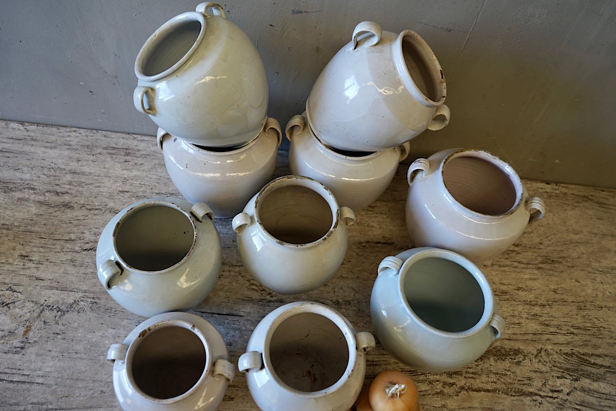 White French Confit Pots