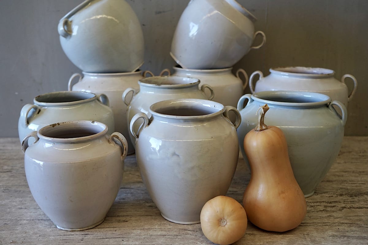 White French Confit Pots