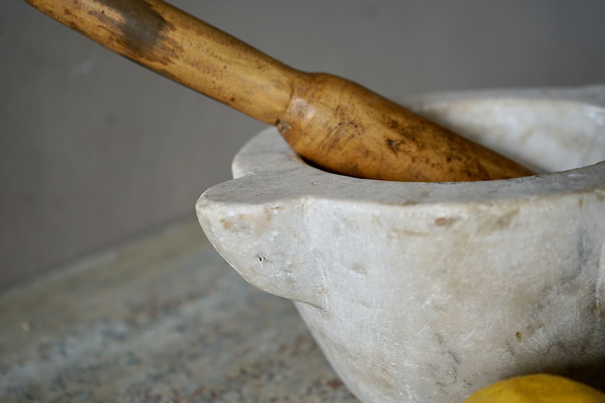 Marble Mortar & Pestle