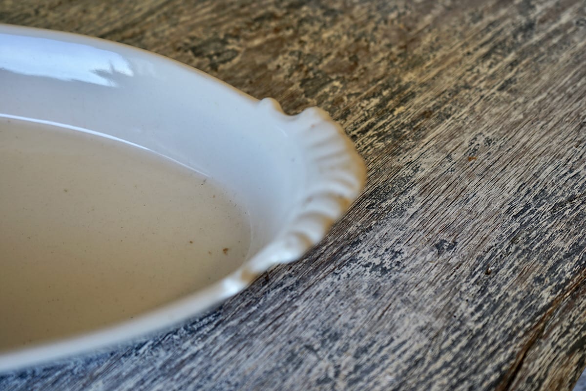 French White Ceramic Dish