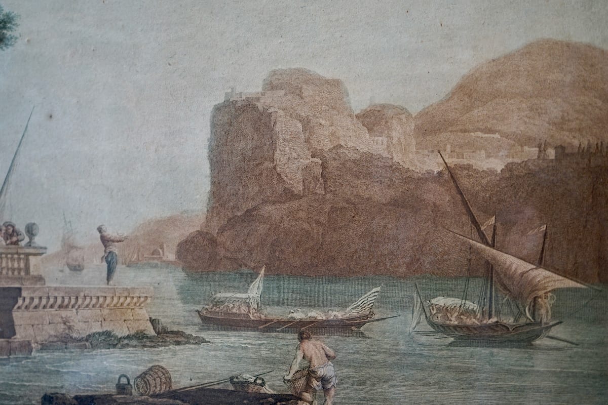 French Hand-Coloured Engraving
