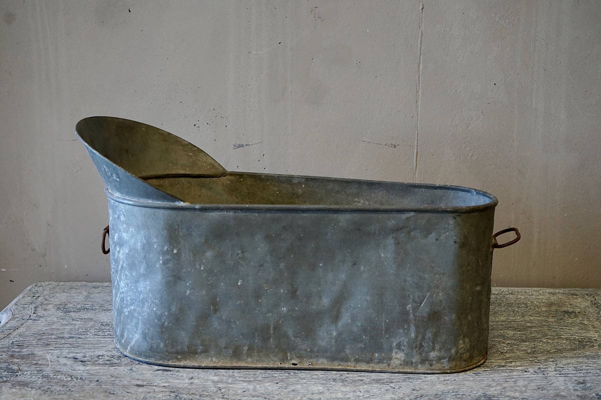 French Zinc Baby Bath