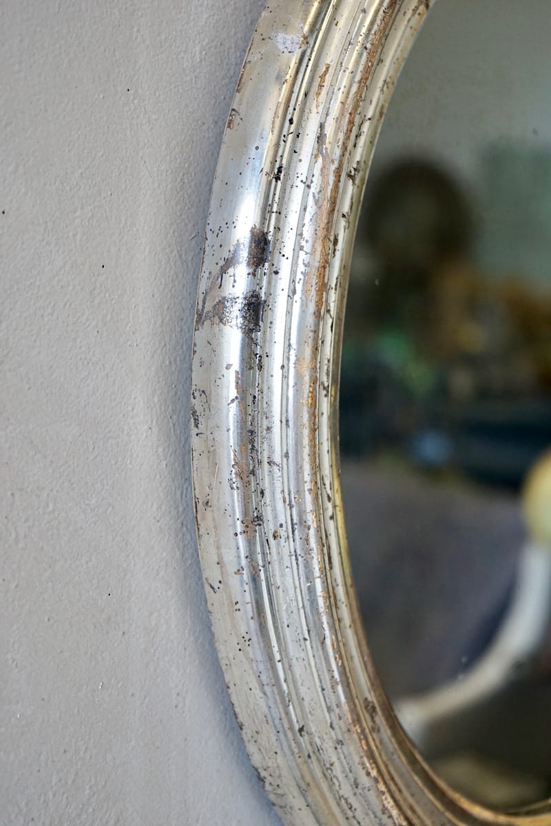 Silvered Oval Mirror