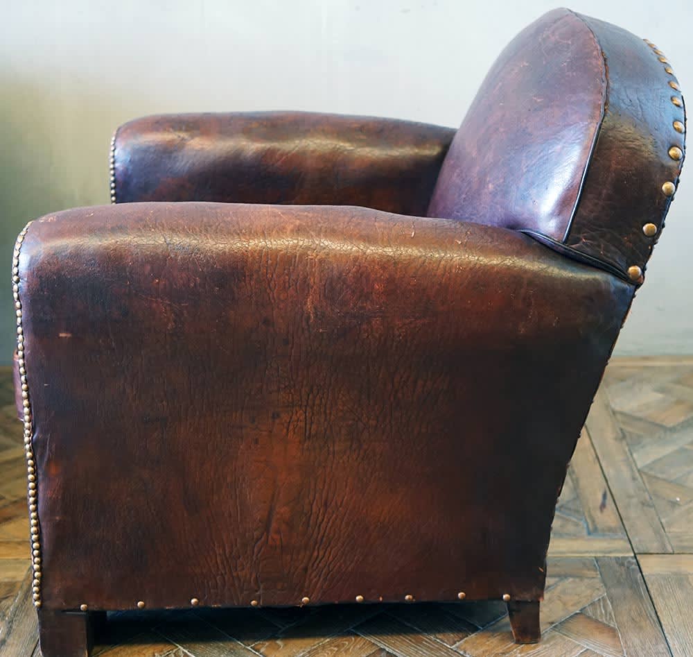 Pair of Leather Club Chairs