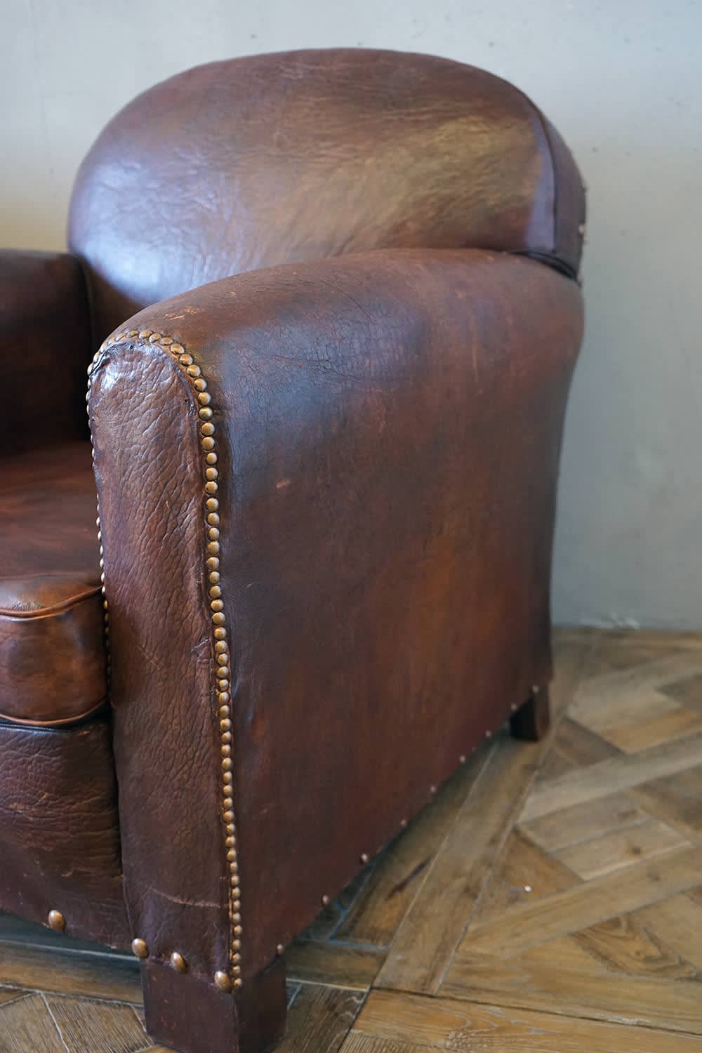 Pair of Leather Club Chairs