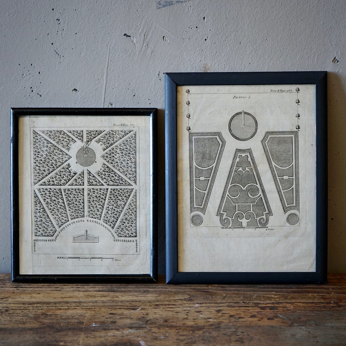 Pair of Framed Architectural Lithographs