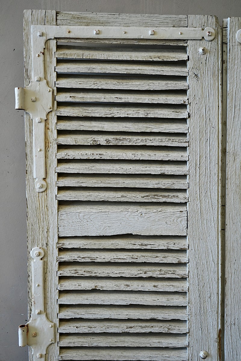 Pair of French Louvered Shutters
