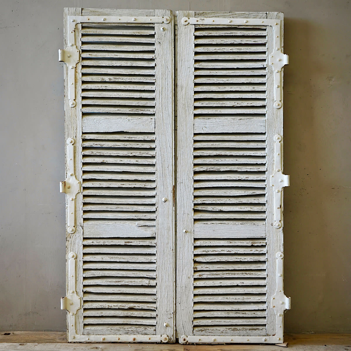 Pair of French Louvered Shutters