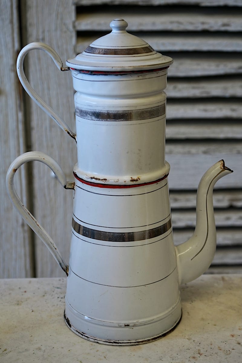 Vintage French Enamel Coffee Pots