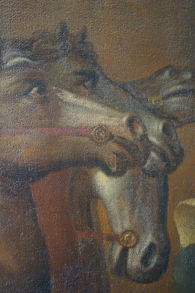 Large Italian Oil Painting of Aurora & Apollo