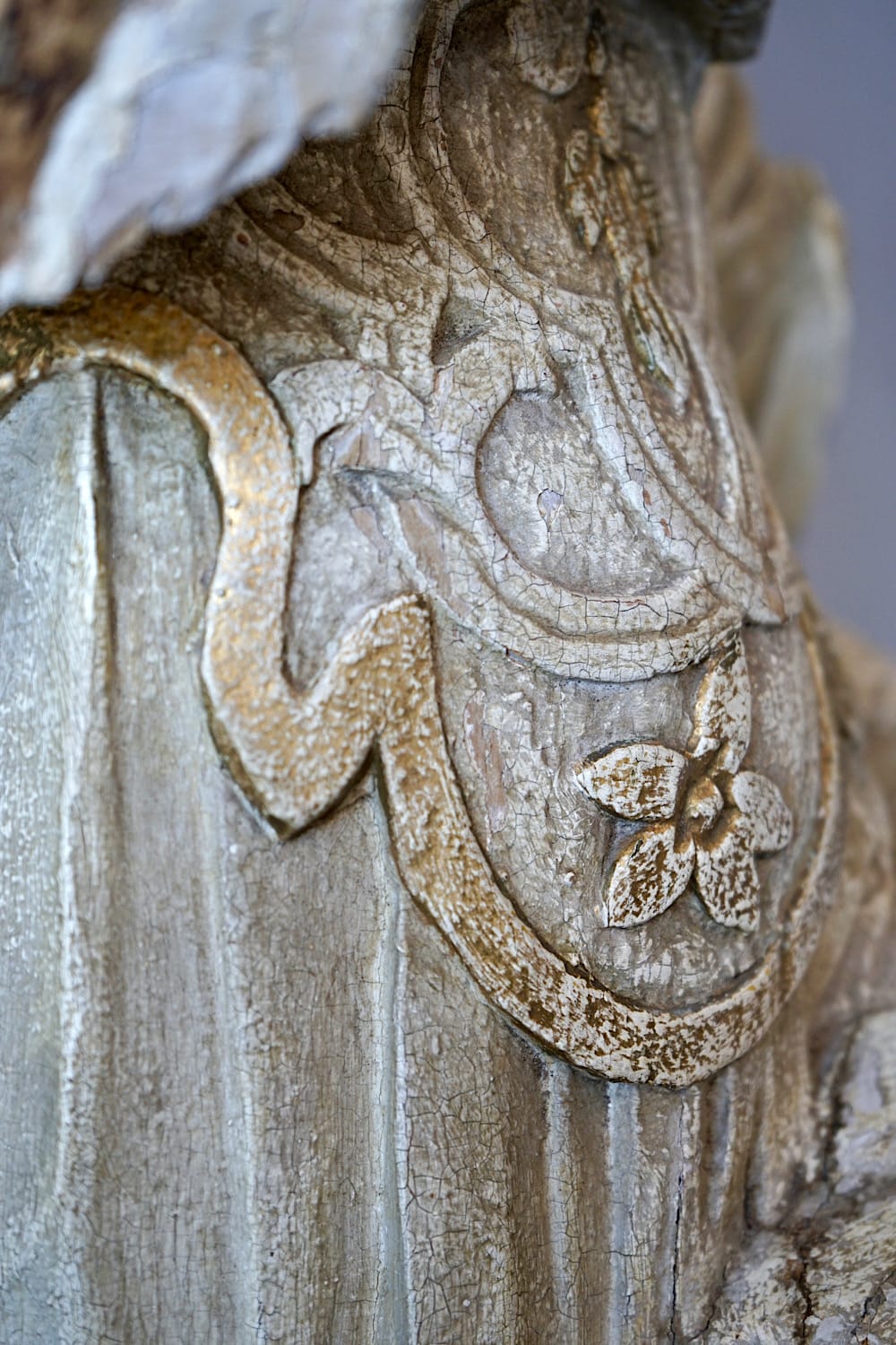 Carved Statue of a Saint