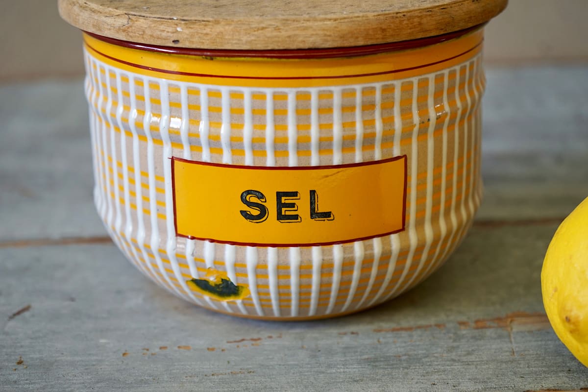 Enamelware Kitchen Saltbox