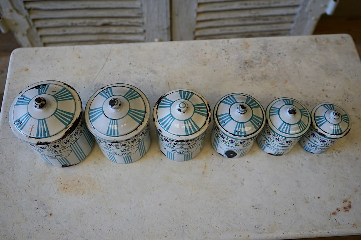Enamelware Kitchen Canisters
