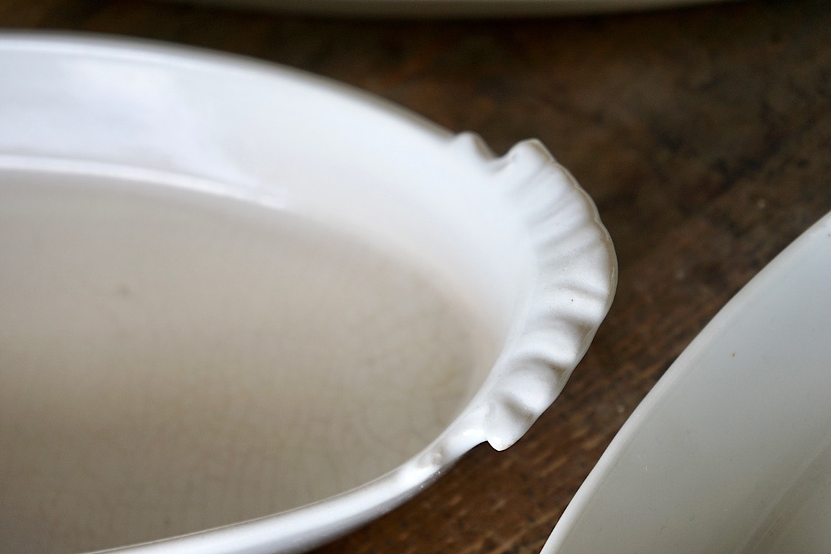 White Ceramic Roasting Dishes