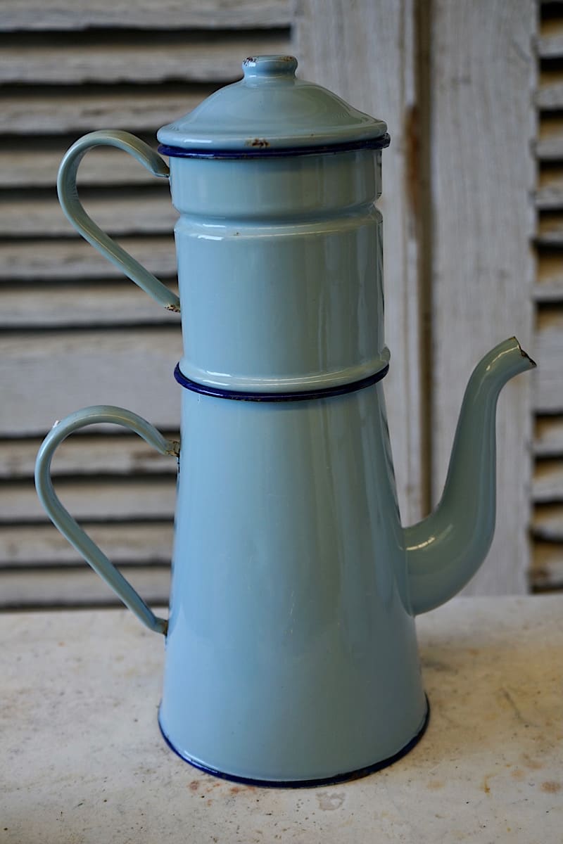 Vintage French Enamel Coffee Pots