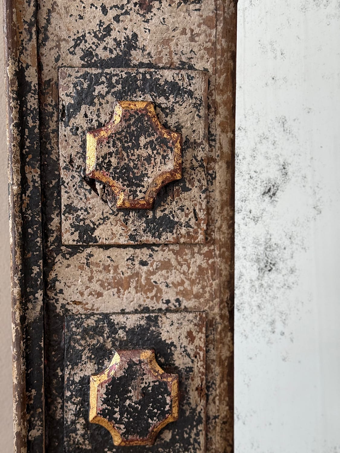 Large Spanish Black & Gold Mirror