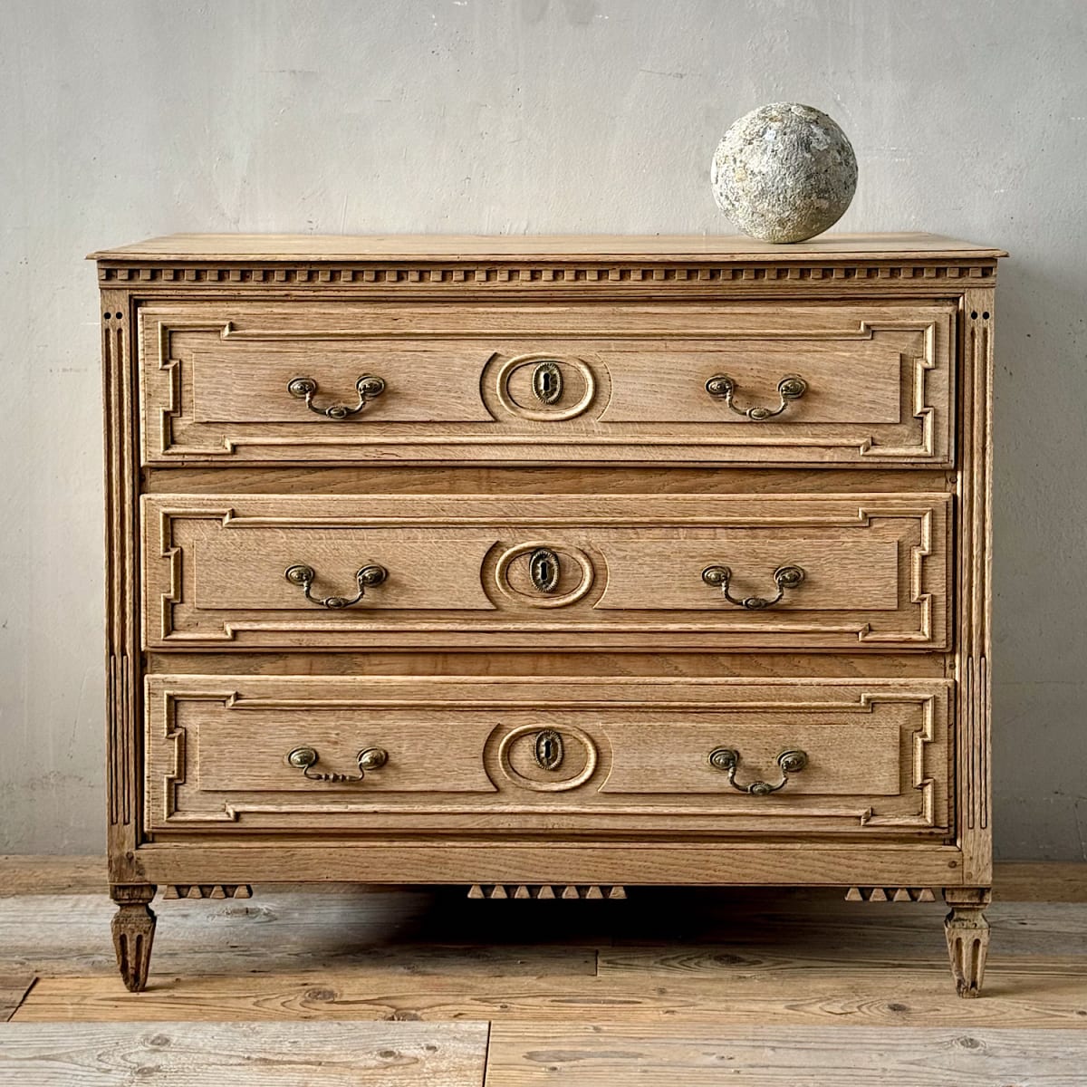 French Bleached Oak Commode
