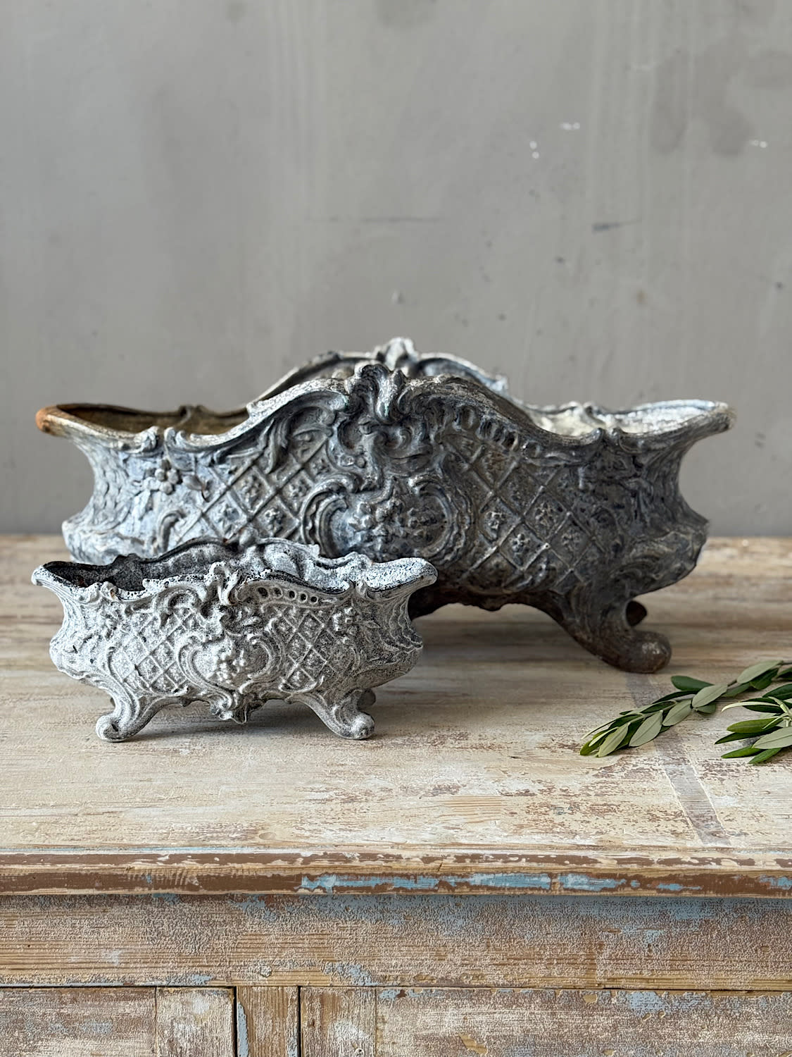 Large French Cast Iron Planter
