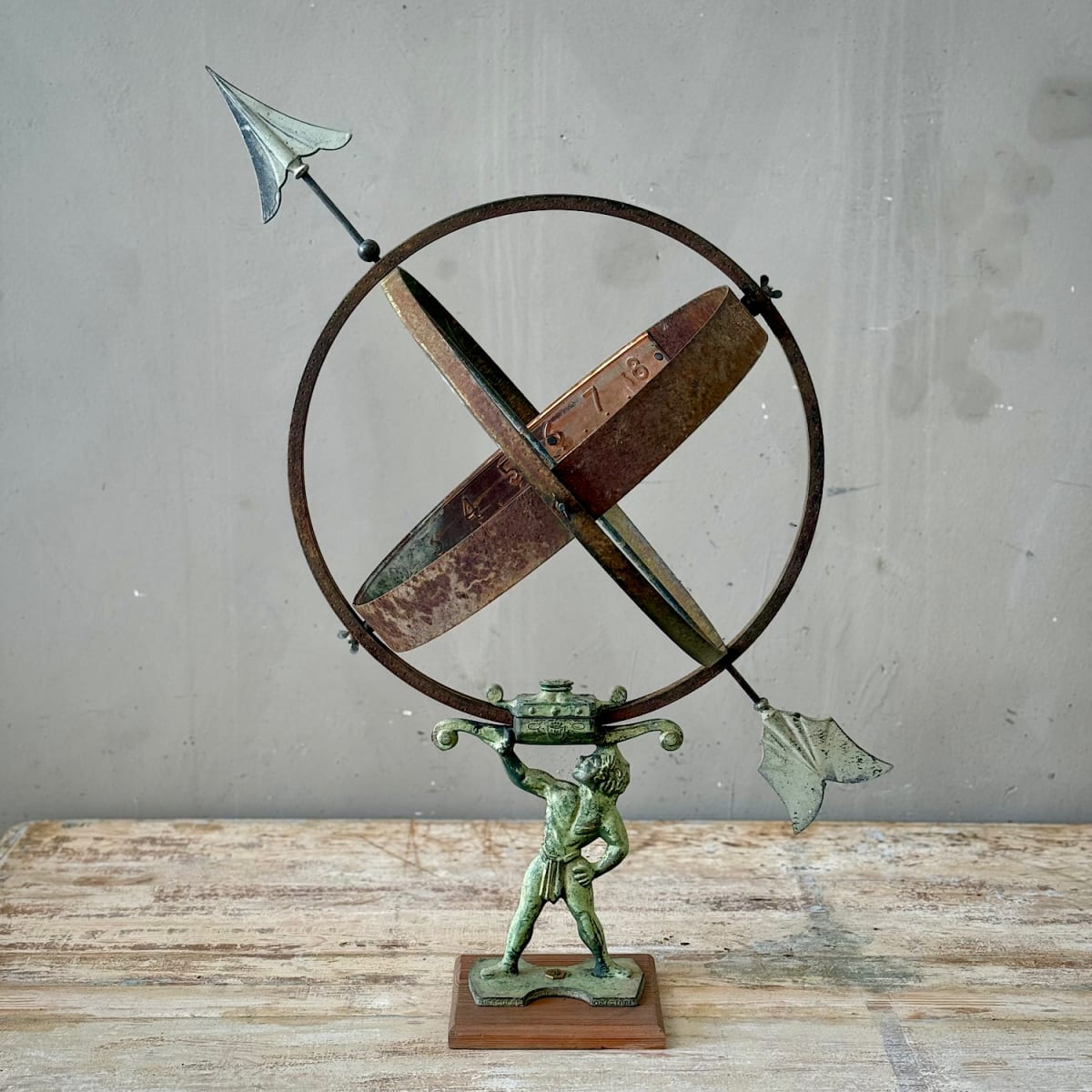 Vintage Metal Garden Sundial