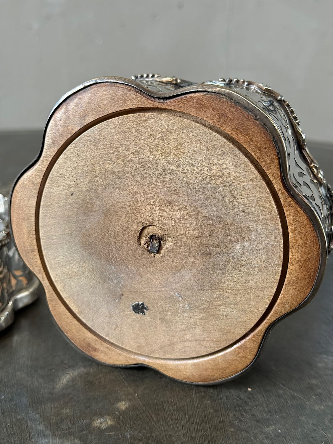 Pair of Silvered Wine Coasters