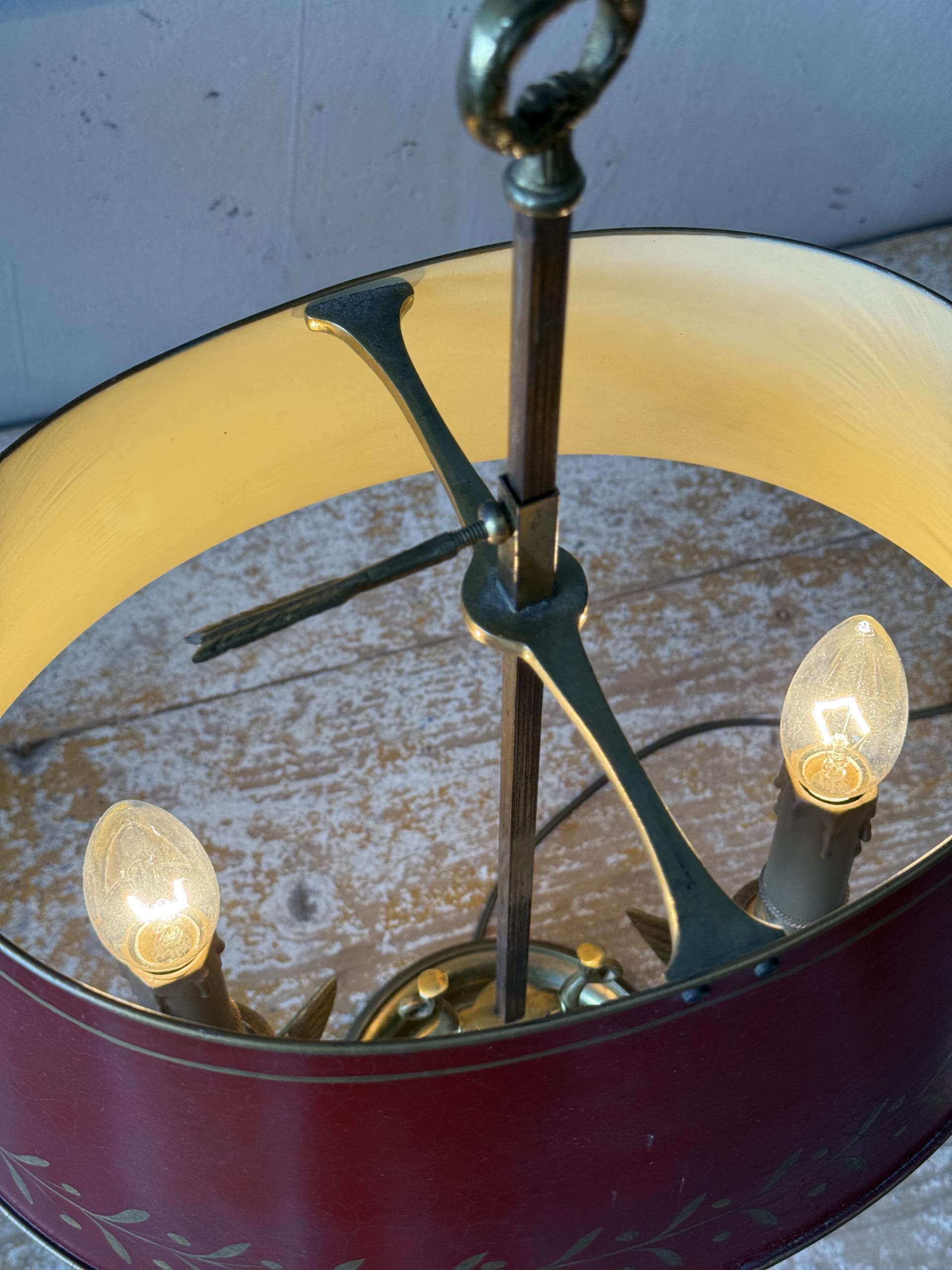 French Brass Bouillotte Lamp