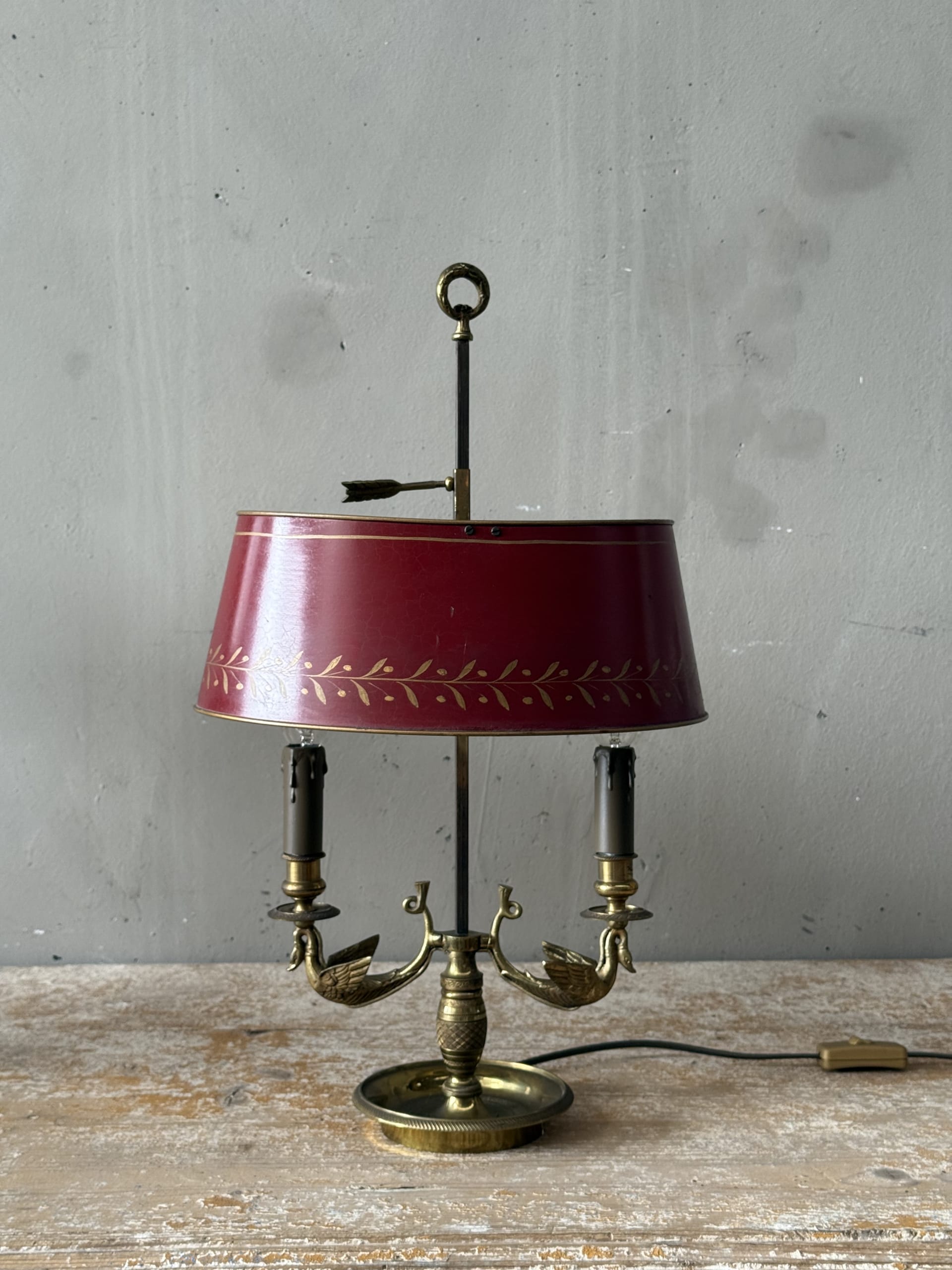 French Brass Bouillotte Lamp