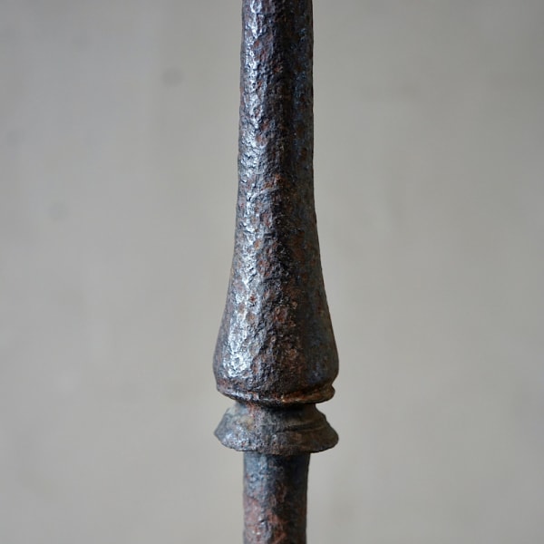 Pair of Large Italian Wrought-Iron Candlesticks