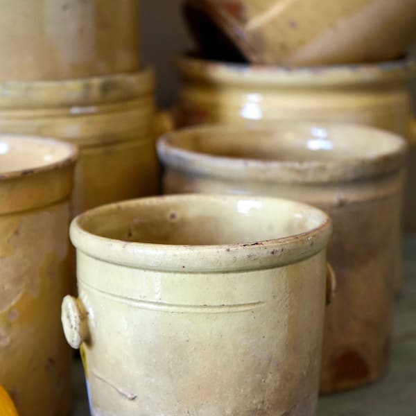 French Terracotta Preserving Pots