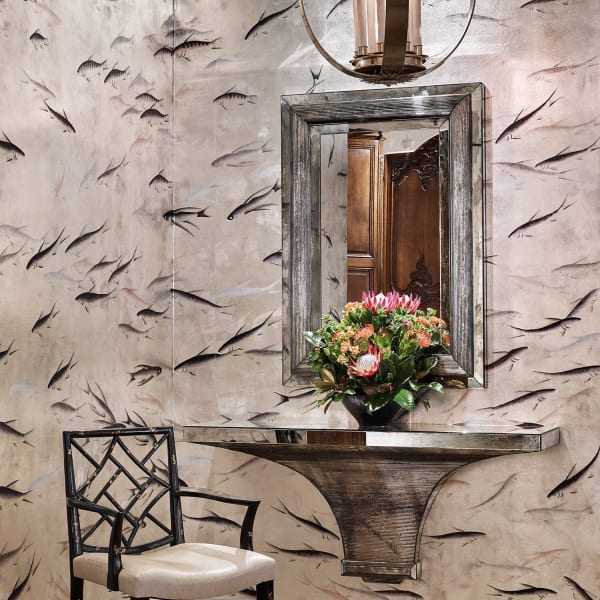De Gournay Fishes Wallpaper