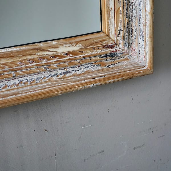 French Mirror with Distressed Patina