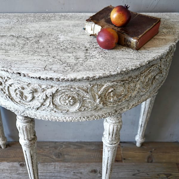 Louis XVI Painted Demi-lune Console
