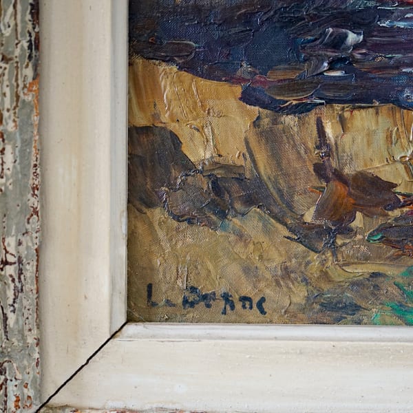 Oil Painting of a French Coastal Scene