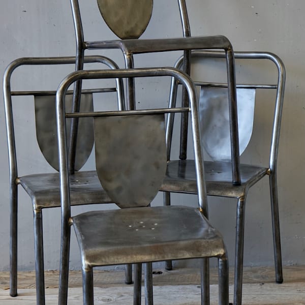 French Industrial Steel Chairs