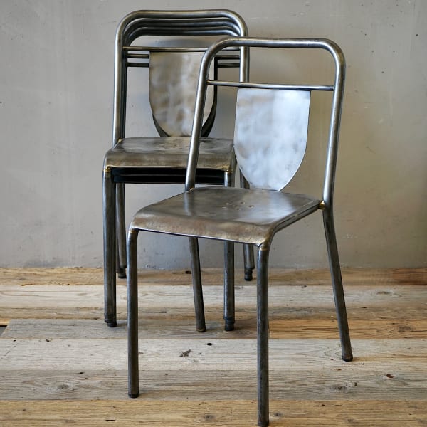 French Industrial Steel Chairs