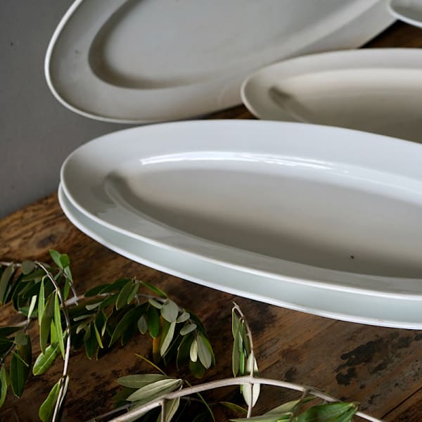 White Ceramic Fish Platters