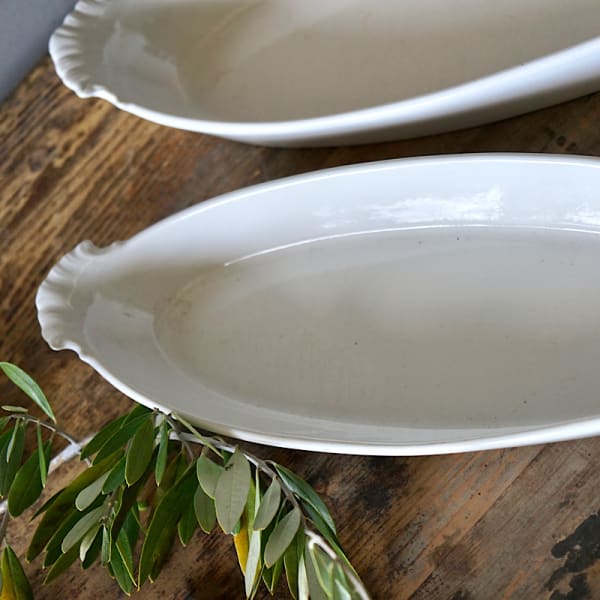 White Ceramic Roasting Dishes