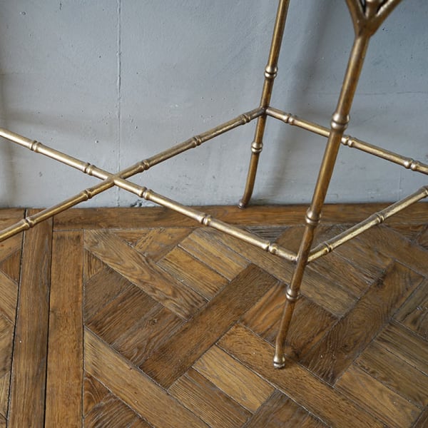 Gilded Iron Faux Bamboo Console