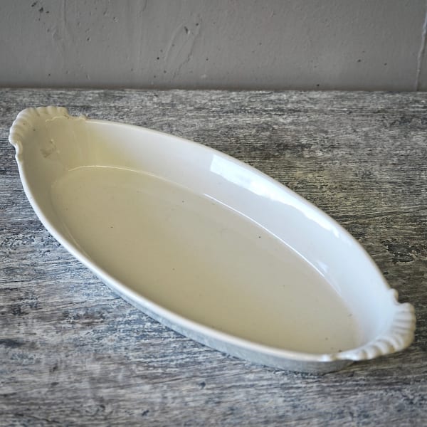 French White Ceramic Dish