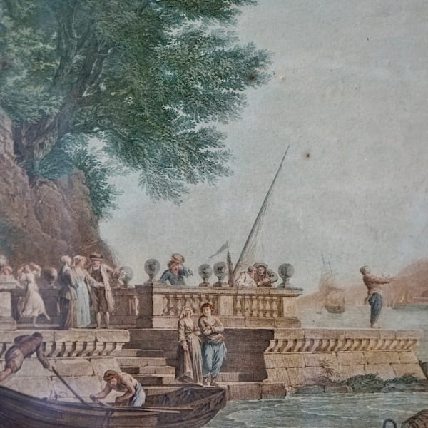 French Hand-Coloured Engraving