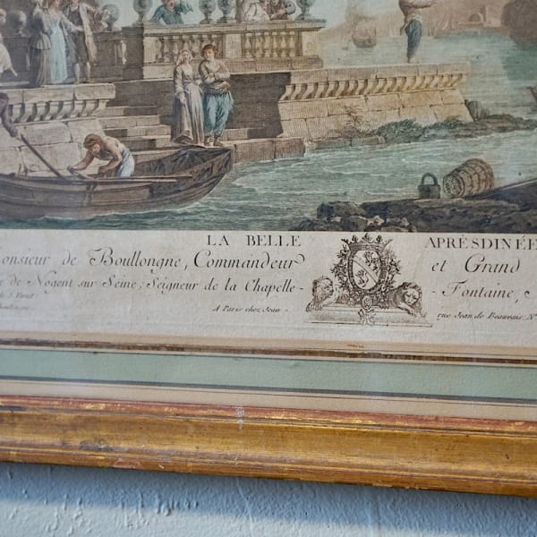 French Hand-Coloured Engraving