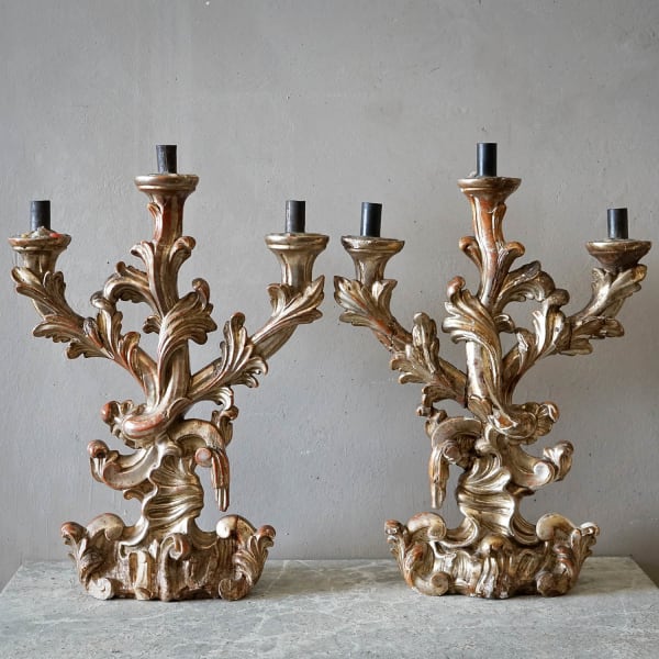 Italian Rococo Candlesticks
