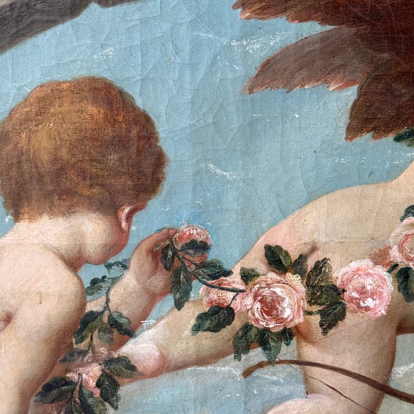 French Decorative Dessus-de-Porte Painting