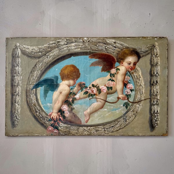 French Decorative Dessus-de-Porte Painting