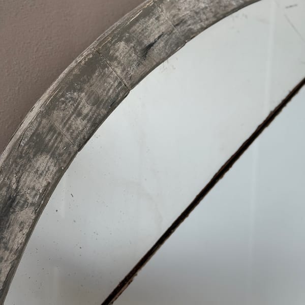 Round Painted French Mirror