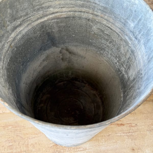 Vintage French Zinc Florist Buckets (Pair)