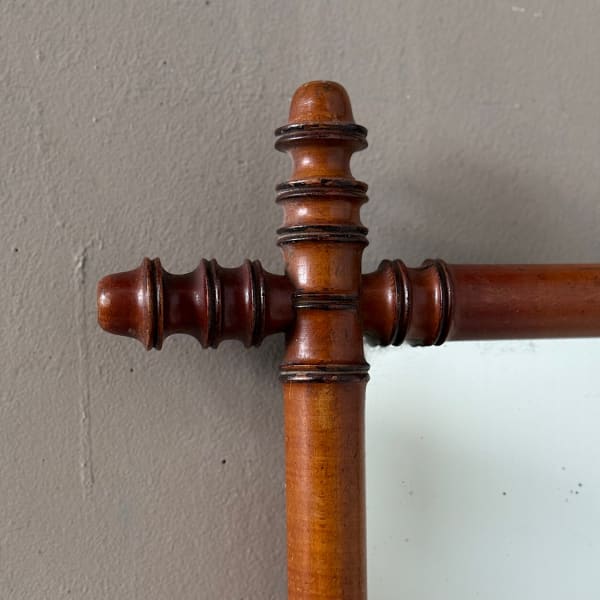 French Faux-Bamboo Mirror