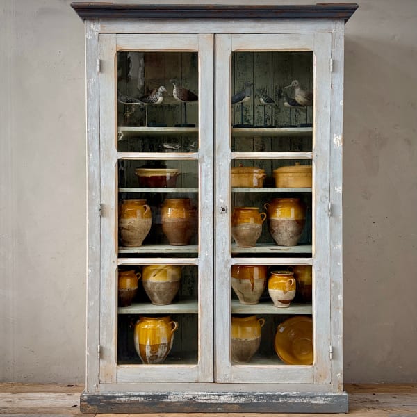 French Painted Display Cupboard