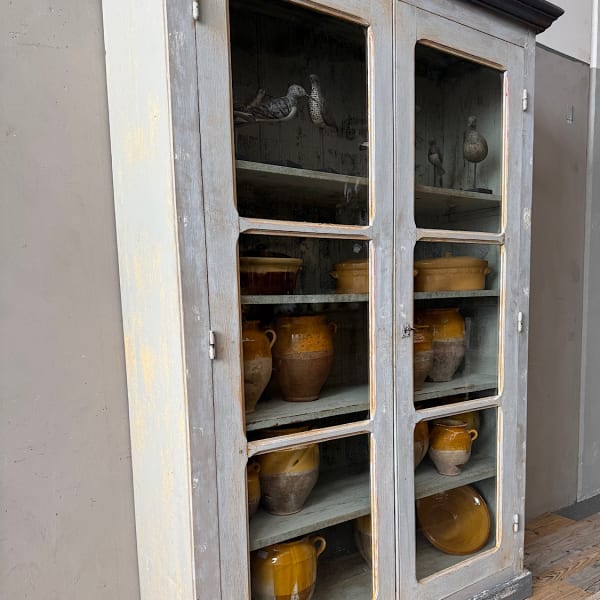 French Painted Display Cupboard